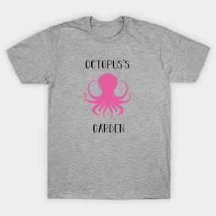 Octopuss Garden, black pink T-Shirt